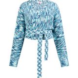 Mymo - Gebreid Wikkeljack - Blauw - Dames