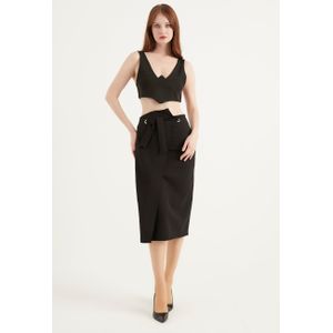 Tie-taillerok met splitdetail