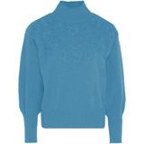 myMo - Trui - Turkoois - Met Bloemenborduursel - Dames