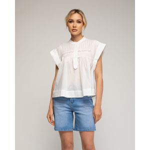 Oversized Mouwloze Top - Plooien