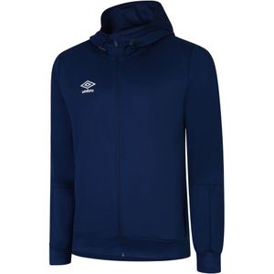Umbro Heren Total Training Gebreide Full Zip Hoodie (Marine / Wit)