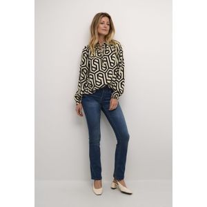 Blouse - Blouseshirt - Elastisch - Gedrapeerd - Lange Mouw