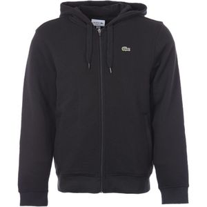 Men's Lacoste Full Zip Sweatshirt in Black