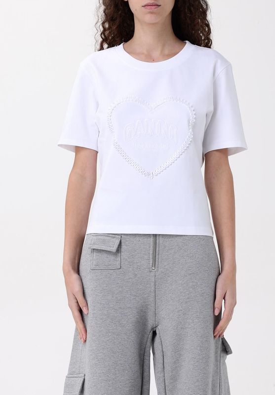 Heart - Cotton T-shirt - Wit