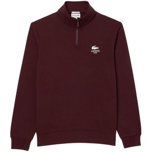 Lacoste Unisex Sweatshirt met hoge hals voor volwassenen (Kastanjebruin Rood)