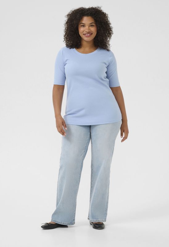 KAFFE - CURVE - Shirt - Hemelsblauw