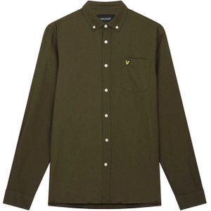 Lyle & Scott Heren Lichtgewicht Normaal Overhemd (Olijf)