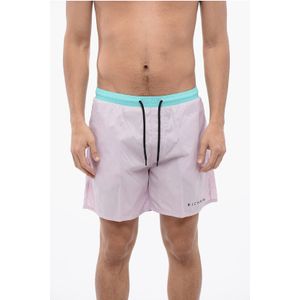 Tweekleurige boxerbadpak in Azzurro, Rosa