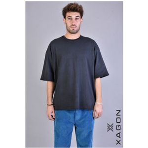 Xagon Man T-shirt Oversize Heren Zwart - Maat 2XL