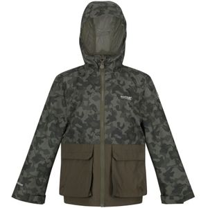 Regatta Kinder/Kids Hywell Camo Waterdicht Jasje (Druivenblad) - Maat 3-4J / 98-104cm