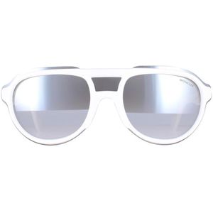 Moncler ML0055 24C witte rookspiegel zonnebril