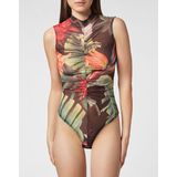 Philipp Plein - Body Flowers - Mouwloze Bodysuit - Veelkleurig - Polyester