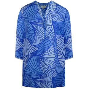 Inoa Exuma Blue 1202119 Blue Long Sleeve Milano V-Neck Shirt