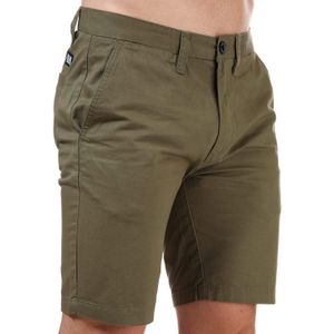 Weekend Offender Heren Dillenger Katoen Twill Korte Broek (Khaki)