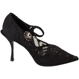 Lace Kristallen Hakken Mary Jane Pumps