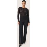 T-shirt - Zwart - Slim Fit - Lange Mouwen