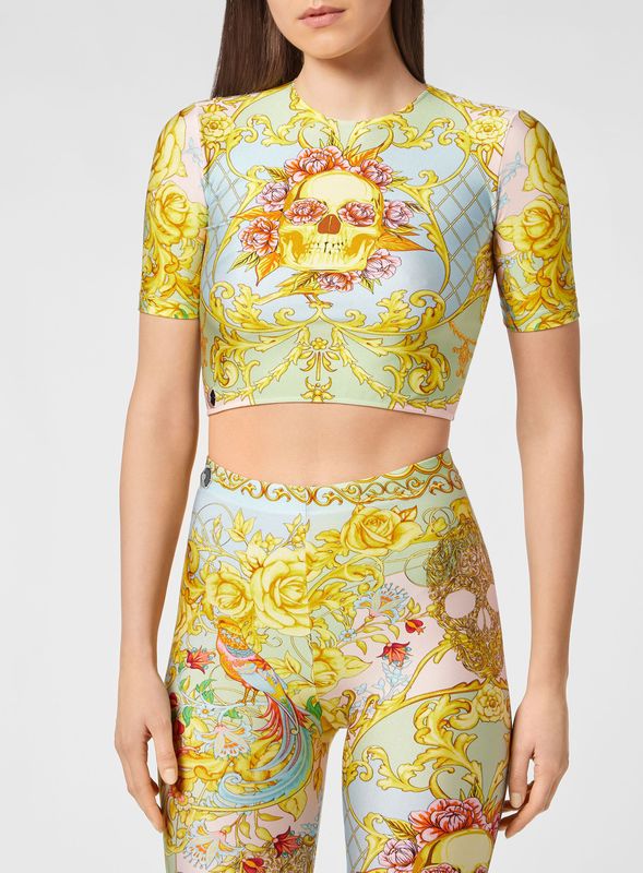 Philipp Plein - Baroque Crop Top - Veelkleurig - Dames