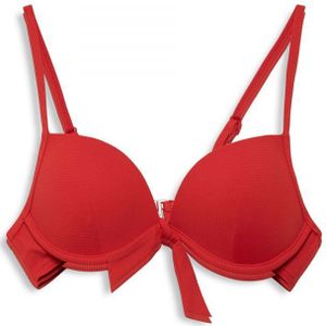 ESPRIT Women Beach Voorgevormde Beugel Bikinitop Rood - Maat 85C