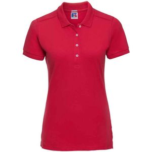 Russell Dames/Dames PiquÃ© Stretch Poloshirt (Klassiek rood)