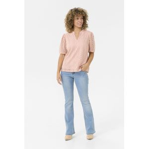 Blouse met korte mouwen Regular fit Misty Rose