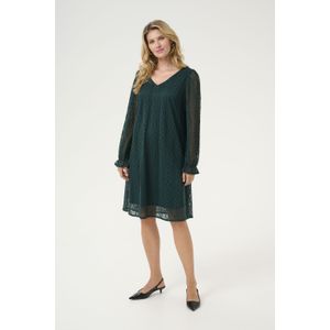 Cream - Crvalerie V-Neck Dress - Jurk - Groen - 100% Polyester