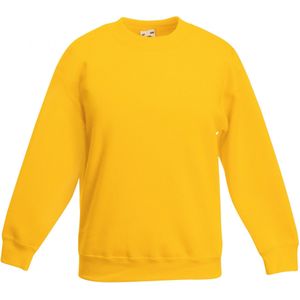 Fruit Of The Loom - Premium 70/30 Sweatshirt - Zonnebloem Geel - Kinder Unisex