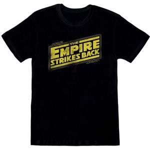 Star Wars Unisex ESB Logo T-shirt voor volwassenen (Zwart)