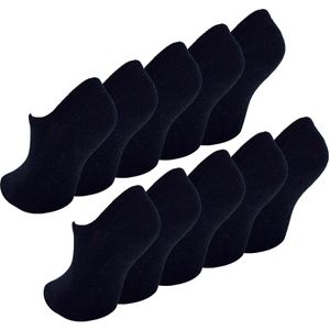 Sock Snob 10 paar ademende onzichtbare kindersokken - Zwart