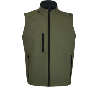 SOLS Heren Rallye Soft Shell Bodywarmer Jacket (Donkergroen)