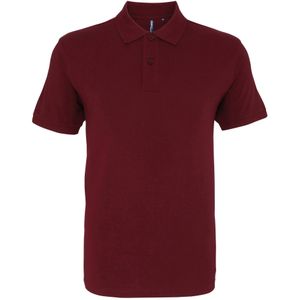 Asquith & Fox Menselijk organisch Klassiek Fit Poloshirt (Bourgondië)