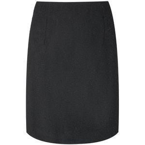 Black Boucle Wool Coat Fabric Mini Skirt