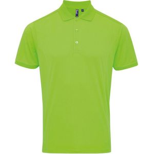 Premier Heren Coolchecker Pique korte mouw Polo T-Shirt (Neon Groen)