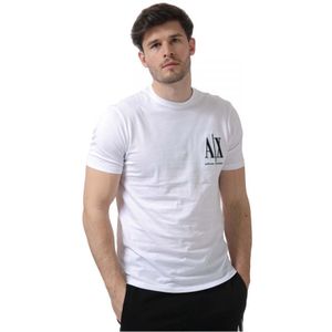 Armani Exchange Icon Logo T-Shirt voor heren, wit