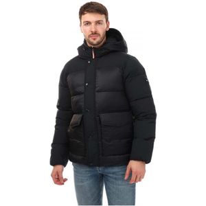 Men's Tommy Hilfiger Tech Hooded Padded Jacket In Navy - Maat S