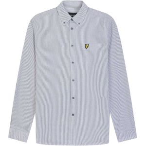 Lyle & Scott Heren Stripe Oxford Overhemd (Grijs/Wit)