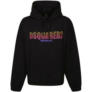 Dsquared2 Made With Love-logo zwarte hoodie
