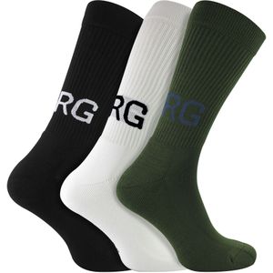 3-Pack Core Sport Geribbelde Top Crew Sokken voor Mannen