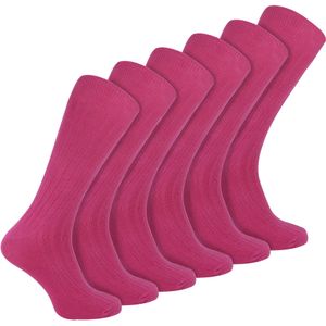 Heren Effen Kleurige Katoenen Ribbelsockers