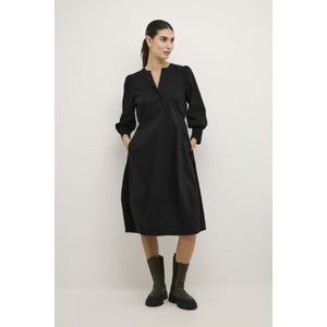 CULTURE - CU Antoinett - Jurk - Zwart - Knielengte - Driekwart Mouw