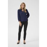 Kaffe - Blouse 'Lena' - Navy - Wijde Blouse - Driekwart Mouw