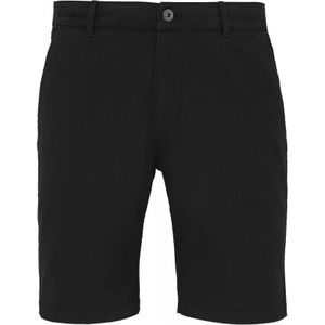 Asquith & Fox Heren Casual Chino Shorts (Zwart)