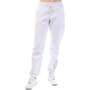 Dames DKNY Foil Logo Jogger met Zakken in Wit zilver