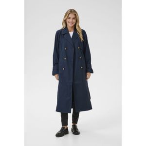 Jas - Midnight Marine - Loose Fit - Midi Lengte - Lange Mouwen