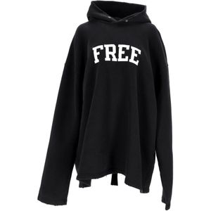 Balenciaga Free No Rib Hoodie Zwart