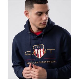 Gant Archive Shield hoodie voor heren, blauw