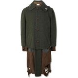 Maison Margiela - Destroyed-Look Jas - Groen - 90% Wol - 10% Polyamide
