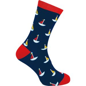Mr Heron - Bamboesokken - Marine - Nieuw Patroon voor Heren