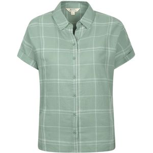 Mountain Warehouse Dames/Dames Palm Geruit Relaxed Fit Overhemd (Khaki)