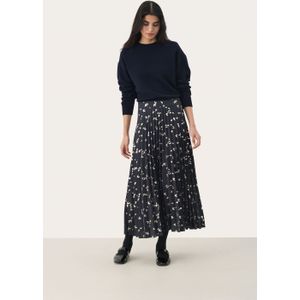 Rok A-shape Navy Foil Print navy