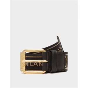Accessoires Moschino All Over Logo Print Riem in Goud